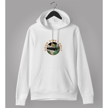 ΦΟΥΤΕΡ ΜΕ ΚΟΥΚΟΥΛΑ SNAKE WHITE GOOD VIBES ONLY