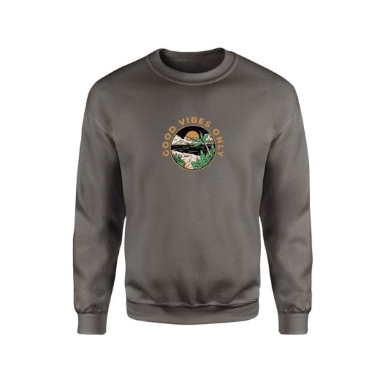 ΦΟΥΤΕΡ DARK GREY GHOST GOOD VIBES ONLY