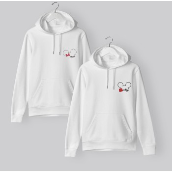 ΦΟΥΤΕΡ ΜΕ ΚΟΥΚΟΥΛΑ SNAKE WHITE MICKEY & MOUSE (2τμχ)