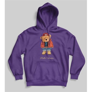 ΦΟΥΤΕΡ ΜΕ ΚΟΥΚΟΥΛΑ SNAKE PURPLE HELLO WINTER