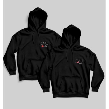 ΦΟΥΤΕΡ ΜΕ ΚΟΥΚΟΥΛΑ SNAKE BLACK MICKEY & MOUSE (2τμχ)
