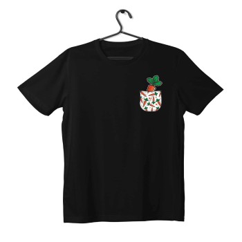T-shirt Unisex Black Με Σταμπα Carrot