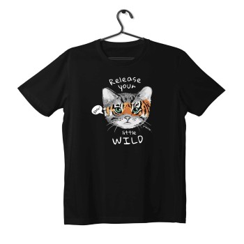 T-shirt Unisex Black Με Σταμπα Roar