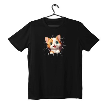 T-shirt Unisex Black Με Σταμπα Mini cat