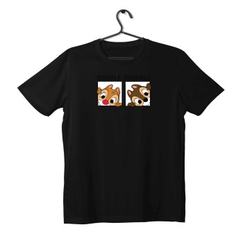 T-shirt Unisex Black Με Σταμπα Little squirrels
