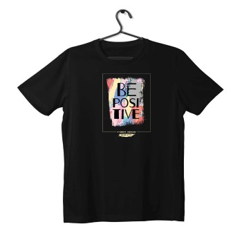 T-shirt Unisex Black Με Σχέδιο Be Positive