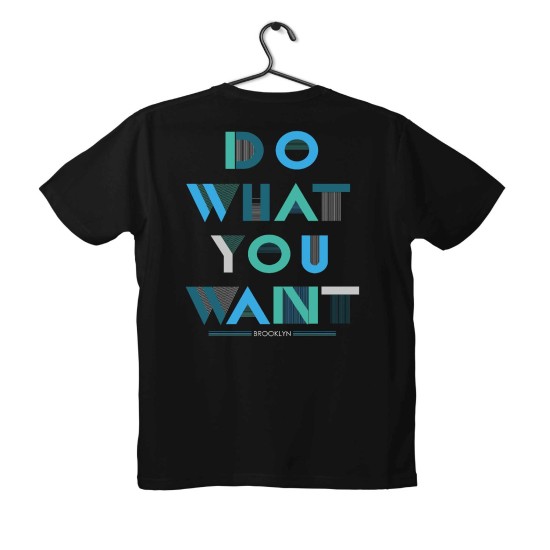 T-shirt Unisex Black Με Σχέδιο Do What You Want