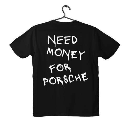 T-shirt Unisex Black Με Σχέδιο Need Money