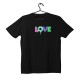 T-shirt Unisex Black Με Σχέδιο Love