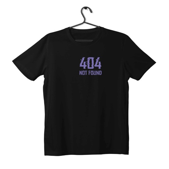 T-shirt Unisex Black Με Σχέδιο 404 Not Found3