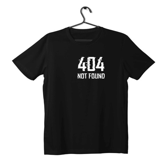T-shirt Unisex Black Με Σχέδιο 404 Not Found4