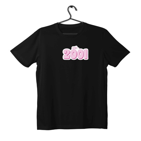 T-shirt Unisex Black Με Σχέδιο Est 2001