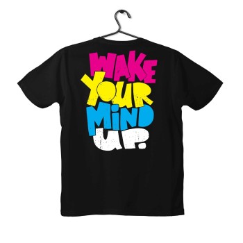 T-shirt Unisex Black Με Σχέδιο Wake Your Mind Up