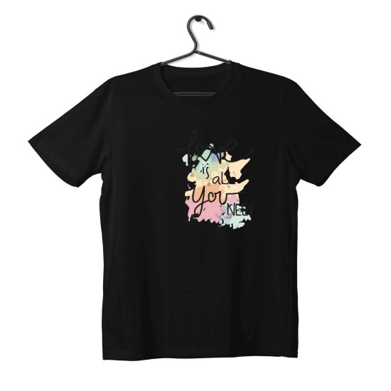 T-shirt Unisex Black Με Σχέδιο You Need