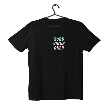T-shirt Unisex Black Με Σχέδιο Good Vibes Only 2