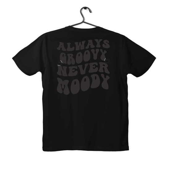 T-shirt Unisex Black Με Σχέδιο Always Grovy