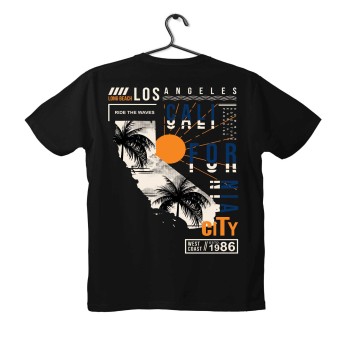 T-shirt Unisex Black Με Σχέδιο Losangeles