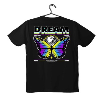 T-shirt Unisex Black Με Σχέδιο Dream