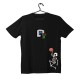 T-shirt Unisex Black Με Σχέδιο Basketball