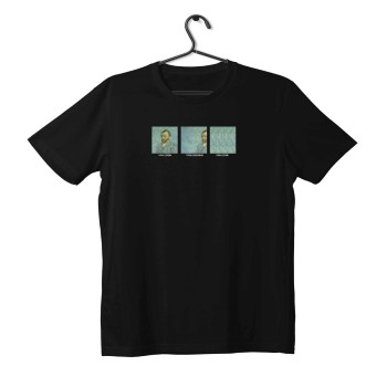 T-shirt Unisex Black Με Σχέδιο Van gogh
