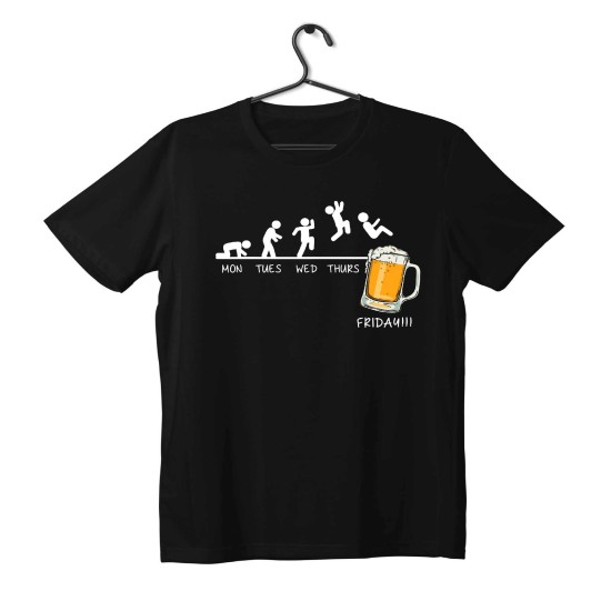 T-shirt Unisex Black Με Σχέδιο Friday
