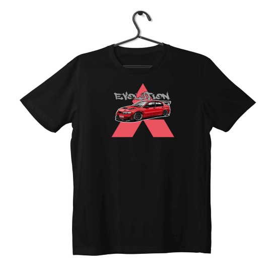 T-shirt Unisex Black Με Σχέδιο Evoulution