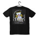T-shirt Unisex Black Με Σχέδιο Runnig out of time