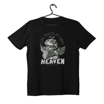 T-shirt Unisex Black Με Σχέδιο Heaven