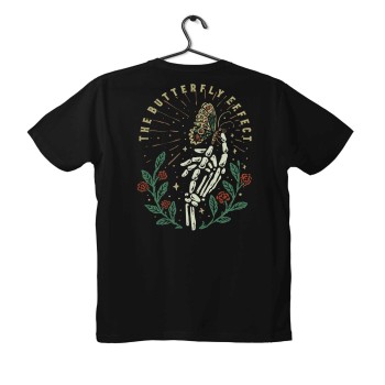 T-shirt Unisex Black Με Σχέδιο The butterfly efect