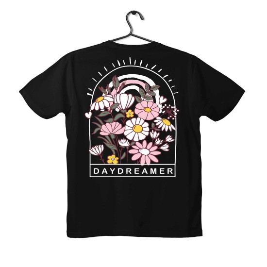 T-shirt Unisex Black Με Σχέδιο Daydreamer