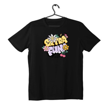 T-shirt Unisex Black Με Σχέδιο Extra fun