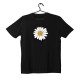 T-shirt Unisex Black Με Σχέδιο Daisy