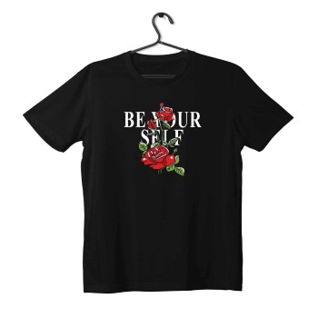 T-shirt Unisex Black Με Σχέδιο Be your self
