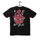 T-shirt Unisex Black Με Σχέδιο Rose