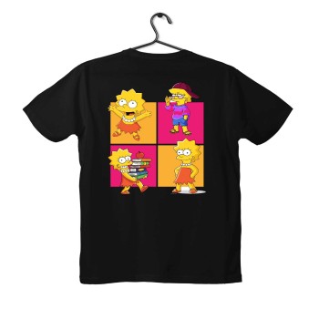 T-shirt Unisex Black Με Σχέδιο Simpson