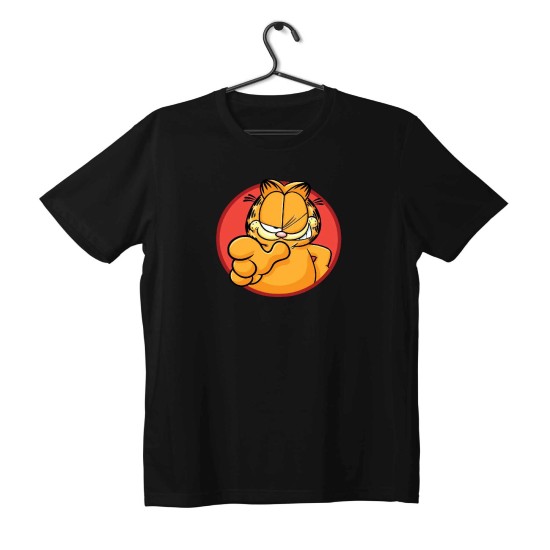 T-shirt Unisex Black Με Σχέδιο Garfield 2