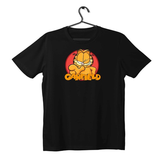 T-shirt Unisex Black Με Σχέδιο Garfield 3