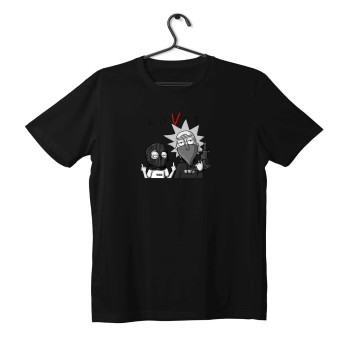 T-shirt Unisex Black Με Σχέδιο Lover