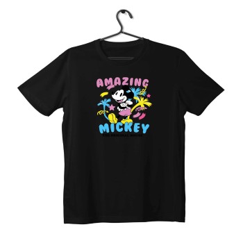 T-shirt Unisex Black Με Σχέδιο Amazing Mickey