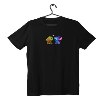 T-shirt Unisex Black Με Σχέδιο Squirrels Love