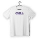 T-shirt Unisex White Με Σχέδιο Chill