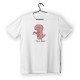 T-shirt Unisex White Με Σταμπα Tea rex