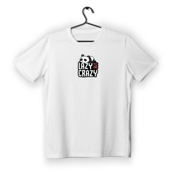 T-shirt Unisex White Με Σταμπα Lazy But Crazy