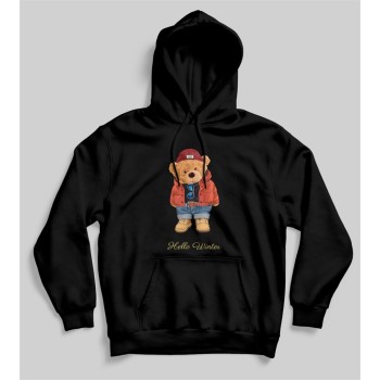 ΦΟΥΤΕΡ ΜΕ ΚΟΥΚΟΥΛΑ SNAKE BLACK HELLO WINTER