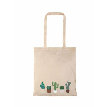 Τσάντα αγοράς ( NATURAL) με μακριά χερούλια CACTUSS