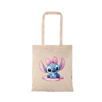 Τσάντα αγοράς ( NATURAL) με μακριά χερούλια BABY STITCH