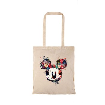 Τσάντα αγοράς ( NATURAL) με μακριά χερούλια MICKEYY