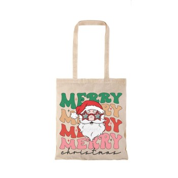 Τσάντα αγοράς ( NATURAL) με μακριά χερούλια  MERRY