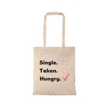 Τσάντα αγοράς ( NATURAL) με μακριά χερούλια HUNGRY