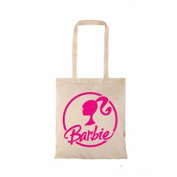 Τσάντα αγοράς ( NATURAL) με μακριά χερούλια BARBIE